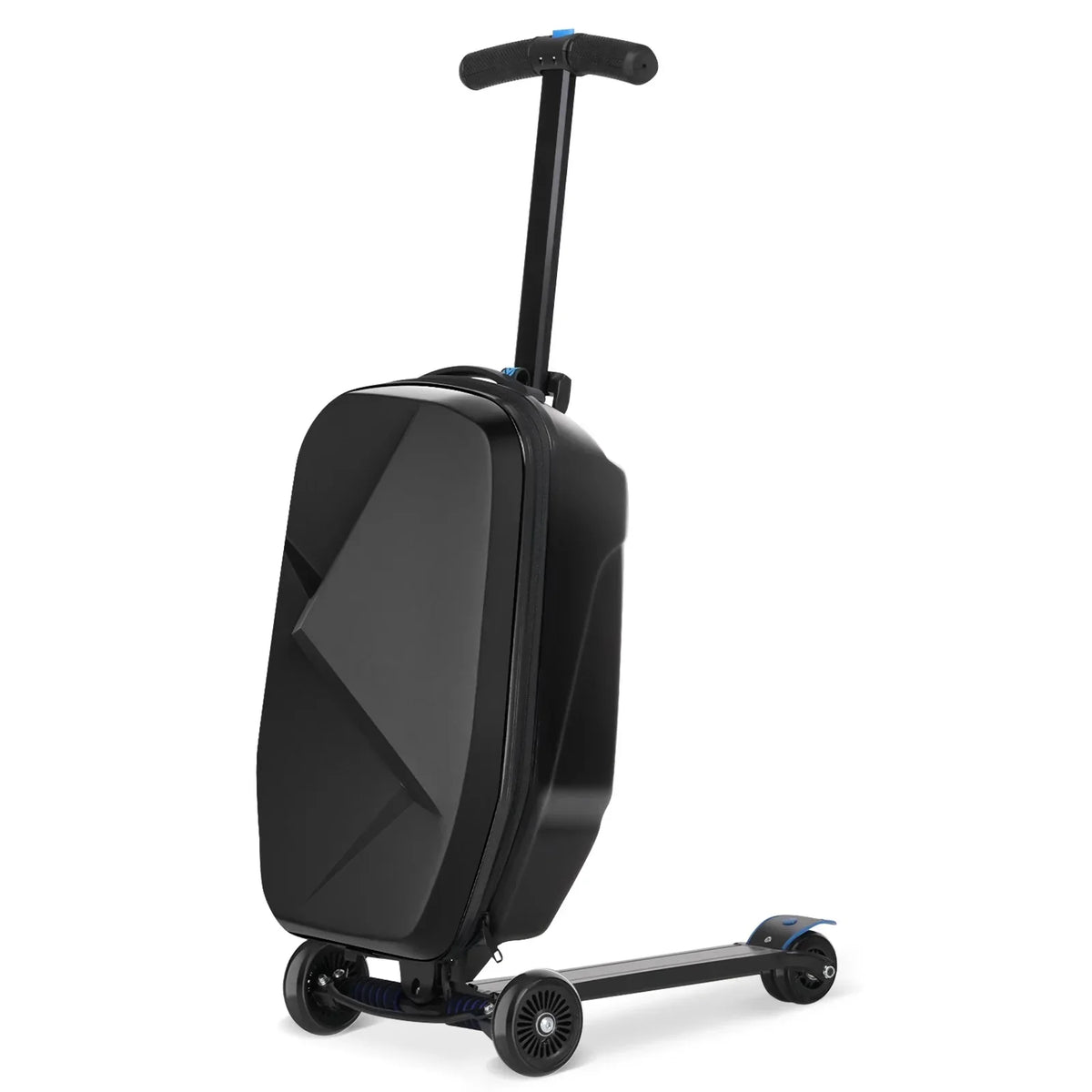 Nouveauté 2026 – Valise-trottinette Advwin pour enfants et adultes, valise rigide à roulettes pour enfants de 4 à 15 ans, multifonctionnelle, légère et pliable, avec roulettes, rose