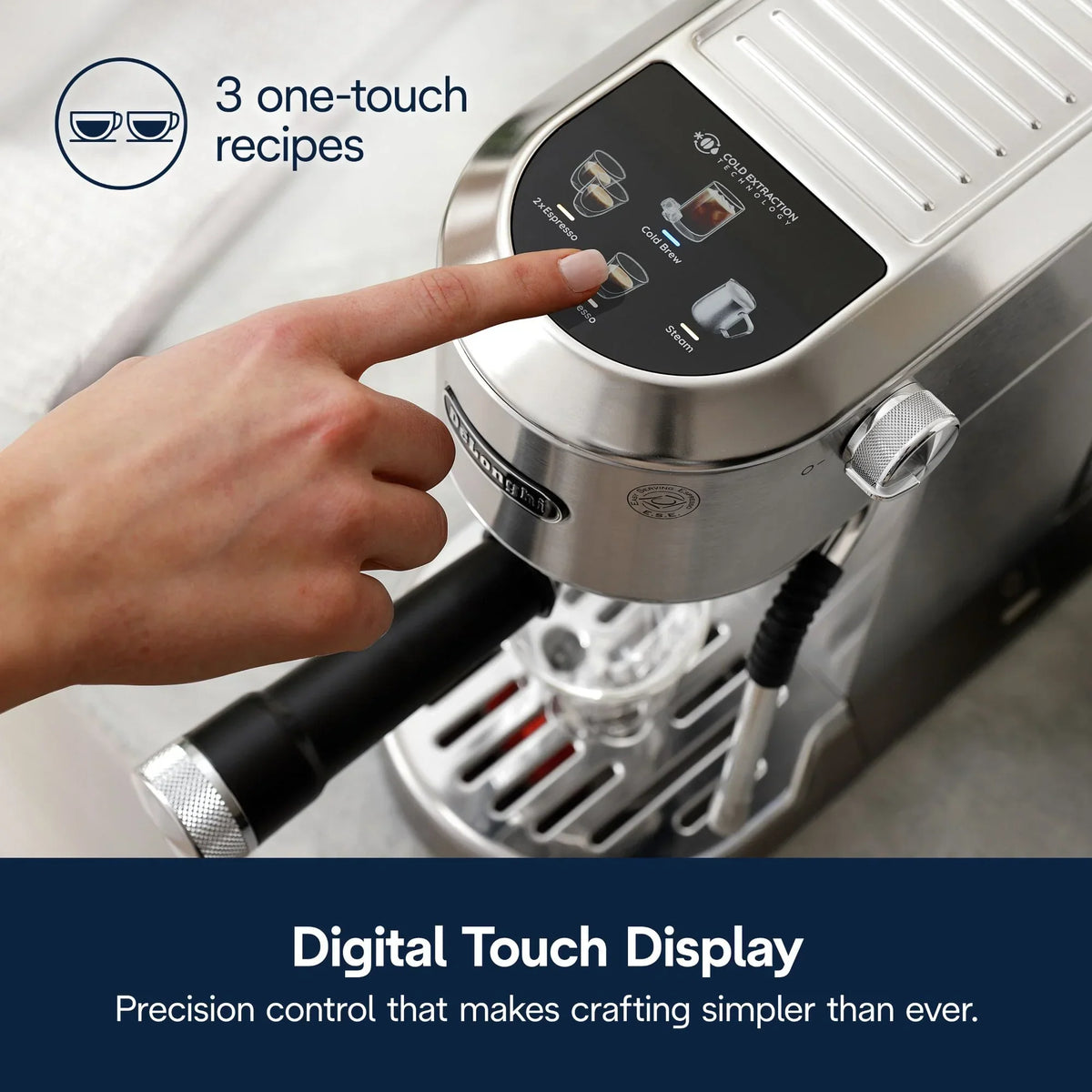 Nouveauté 2026 – Machine à expresso De’Longhi Dedica Duo , format compact avec mousseur intégré pour latte art, expresso, café infusé à froid, lattes et plus encore, acier inoxydable