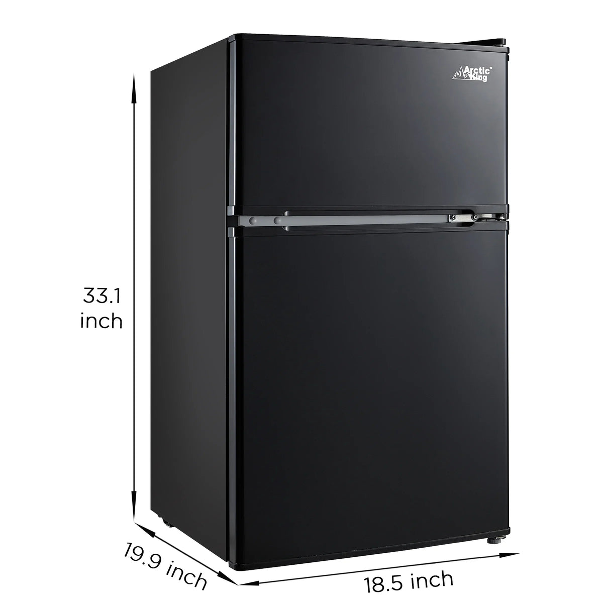 Nouveauté 2026 – Mini-réfrigérateur à deux portes Arctic King 3,2 pi³ avec congélateur, acier inoxydable, E-Star