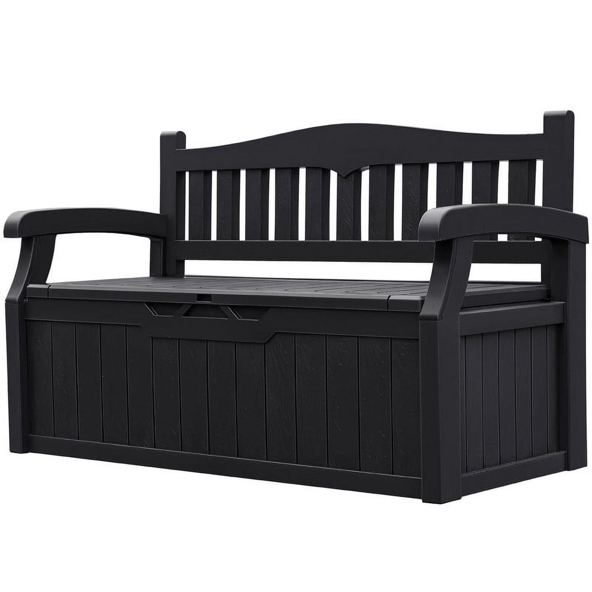 Nouveauté 2026 – Banc de rangement Homall de 80 gallons en plastique, fabriqué en résine durable et résistante aux intempéries, avec compartiment de rangement organisé de type Deckbox, pour patios et pelouses extérieures, noir