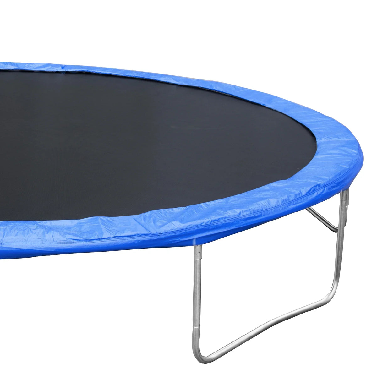 Nouveauté 2026 – Trampoline d'extérieur 4,27 m (14 pi) neuf de avec filet de sécurité, structure tubulaire en acier, échelle et filet de protection - Modèle robuste, bleu