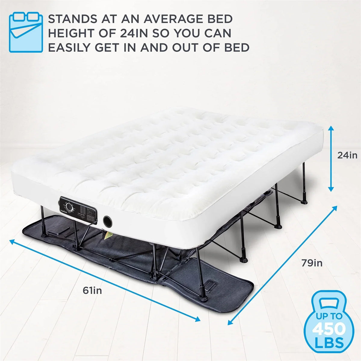Nouveauté 2026 – Lit gonflable portable Ivation EZ-Bed 10 po avec pompe intégrée