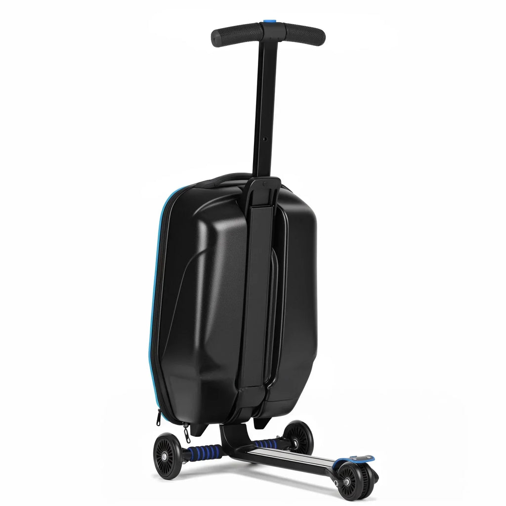 Nouveauté 2026 – Valise-trottinette Advwin pour enfants et adultes, valise rigide à roulettes pour enfants de 4 à 15 ans, multifonctionnelle, légère et pliable, avec roulettes, rose