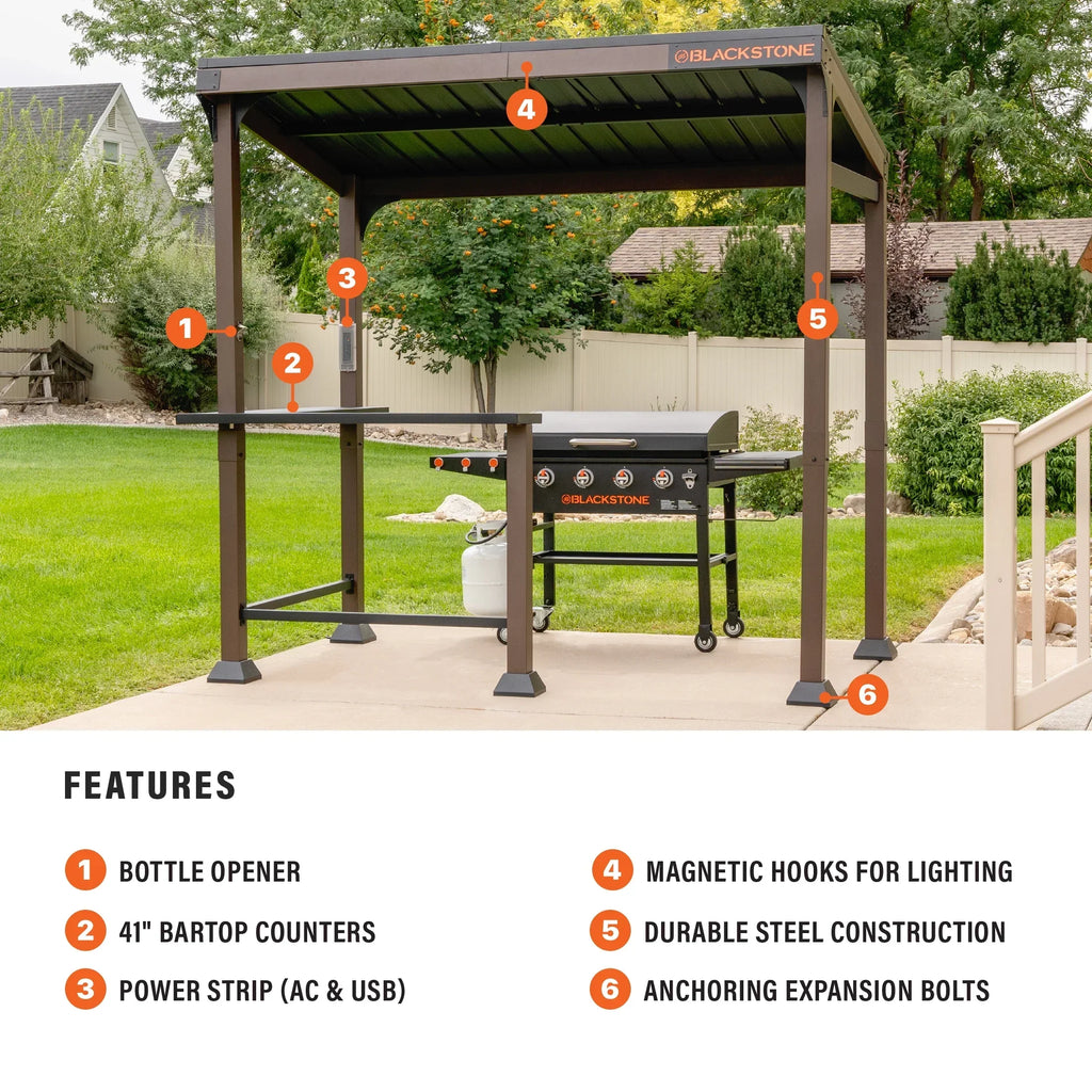 Nouveauté 2026 – Pavillon de barbecue/plaque de cuisson extérieure Blackstone , 1,5 m x 2,4 m