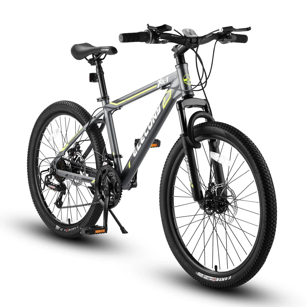 Nouveauté 2026 – Offre spéciale ! VTT Saver100 24 pouces pour garçons et filles, cadre en acier, 21 vitesses Shimano, freins à disque doubles et suspension avant
