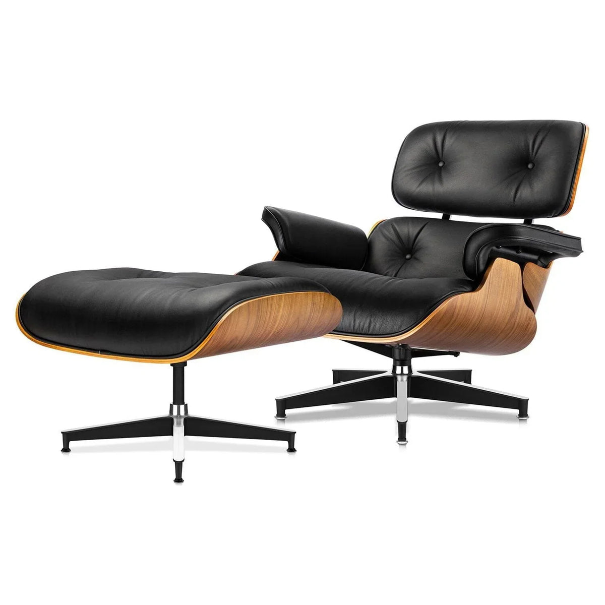 Nouveauté 2026 – Fauteuil lounge , fauteuil lounge style milieu du siècle, canapé en cuir pleine fleur pour salon, ensemble fauteuil lounge et repose-pieds moderne pour intérieur, chaise longue pour bureau ou bureau