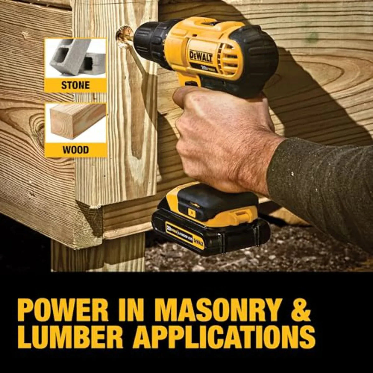 Nouveauté 2026 – Kit perceuse-visseuse sans fil DEWALT 20V Max, compact, 1/2 pouce (DCD771C2), jaune