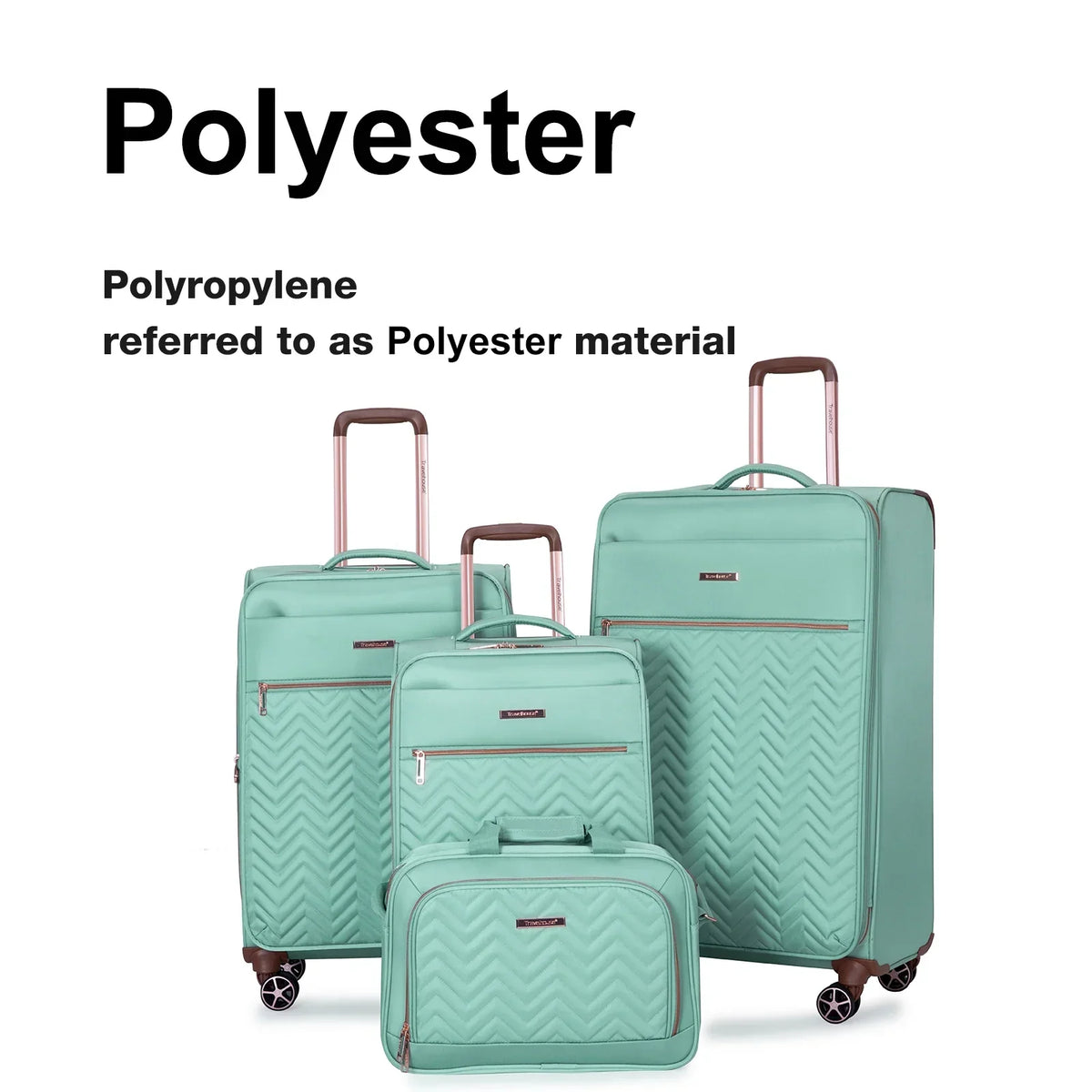 Nouveauté 2026 – Ensemble de 4 bagages Travelhouse : valise souple extensible et légère avec doubles roulettes multidirectionnelles (noir