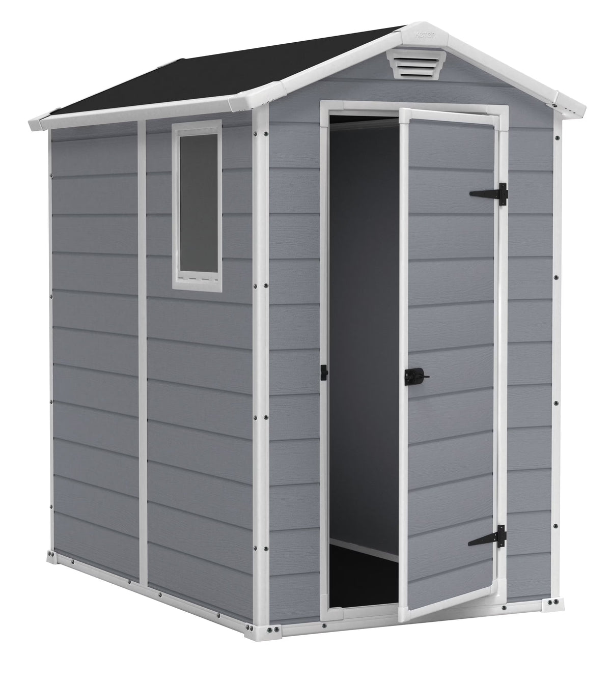 Nouveauté 2026 – Abri de jardin Keter Manor DD 213413 , 1,8 x 2,4 m, résistant aux intempéries, gris