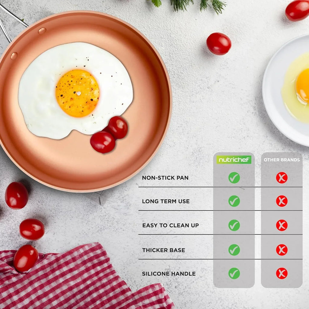 Nouveauté 2026 – Ensemble de cuisine 54 pièces – Ensemble complet de casseroles et poêles en céramique antiadhésive avec ustensiles, moules à pâtisserie et couteaux, compatible gaz, électrique et induction, rose poudré – Indispensables pour la cuisin