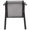 Nouveauté 2026 – Lot de 5 chaises empilables d'extérieur BizChair noires , revêtement Flex Comfort et structure en métal