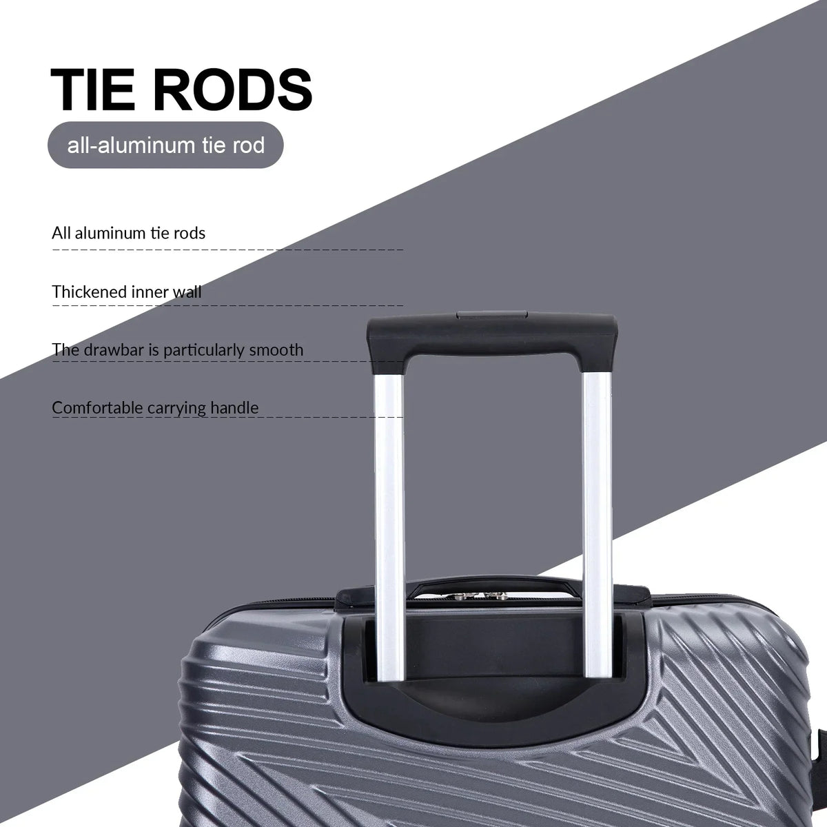 Nouveauté 2026 – Ensemble de 3 valises Tripcomp , valise rigide légère à roulettes multidirectionnelles 20 po, 24 po, 28 po (bleu
