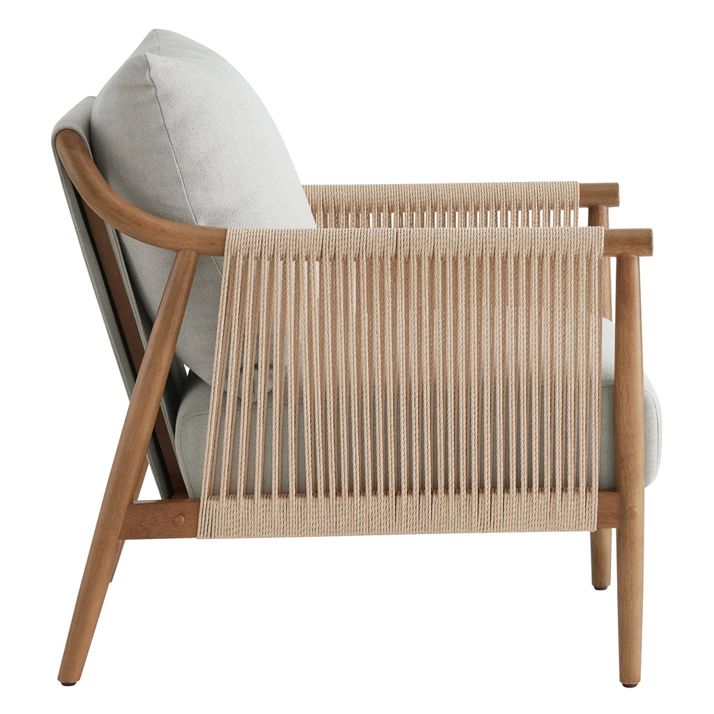 Nouveauté 2026 – Fauteuil d'appoint moderne CHITA , fauteuil tressé pour salon, crème