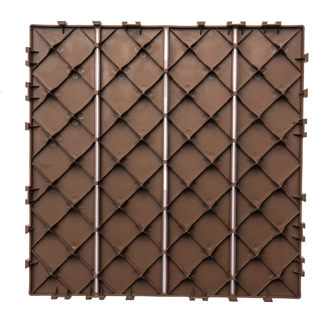 Nouveauté 2026 – Dalles de terrasse emboîtables en plastique (paquet de 76) - 6,4 m² (68,80 pi²) - Revêtement de sol extérieur en plastique ultra-résistant et imperméable - Usage intérieur/extérieur par tous les temps