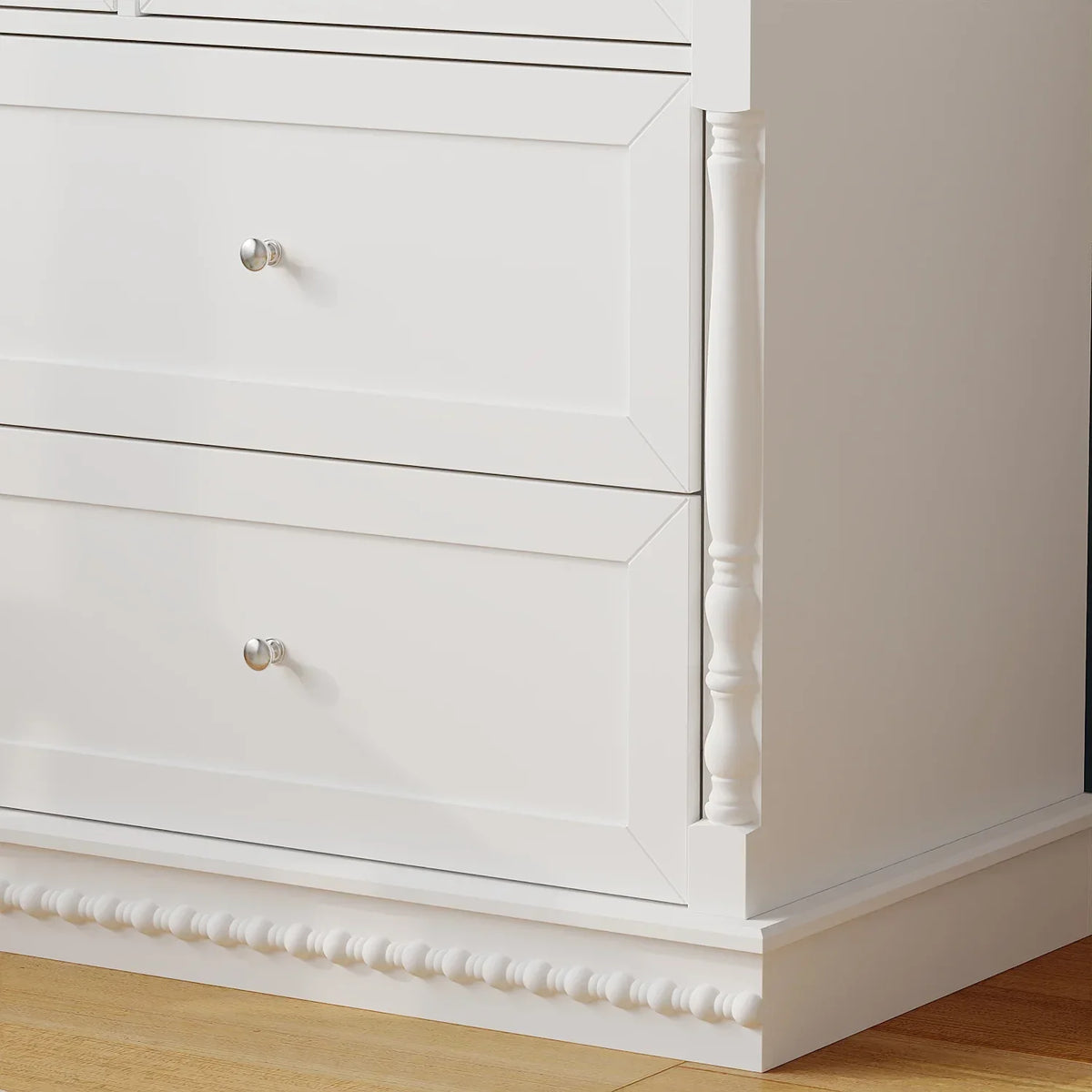 Nouveauté 2026 – Table à langer/commode pour chambre de bébé OXYLIFE , 114 cm (45 po), avec 4 tiroirs et une étagère, blanche