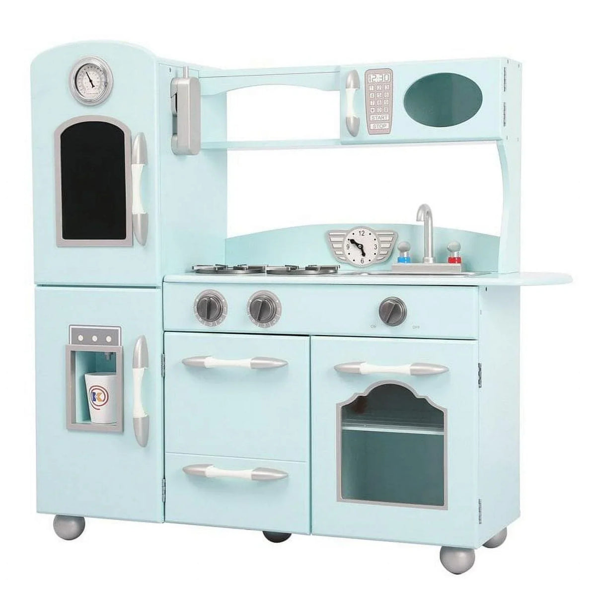 Nouveauté 2026 – Cuisine de jeu rétro Teamson Kids Little Chef Westchester, couleur menthe