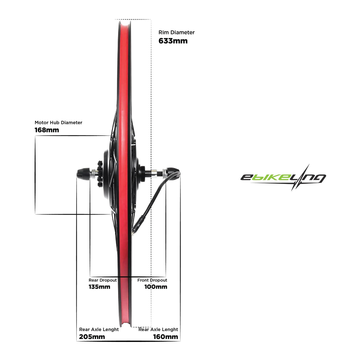 Nouveauté 2026 – Kit de conversion pour vélo électrique eBikeling (48 V 1500 W / 52 V 19,2 Ah) avec porte-bagages arrière et batterie 700C | Kit d'extension pour vélo électrique étanche offrant des performances améliorées