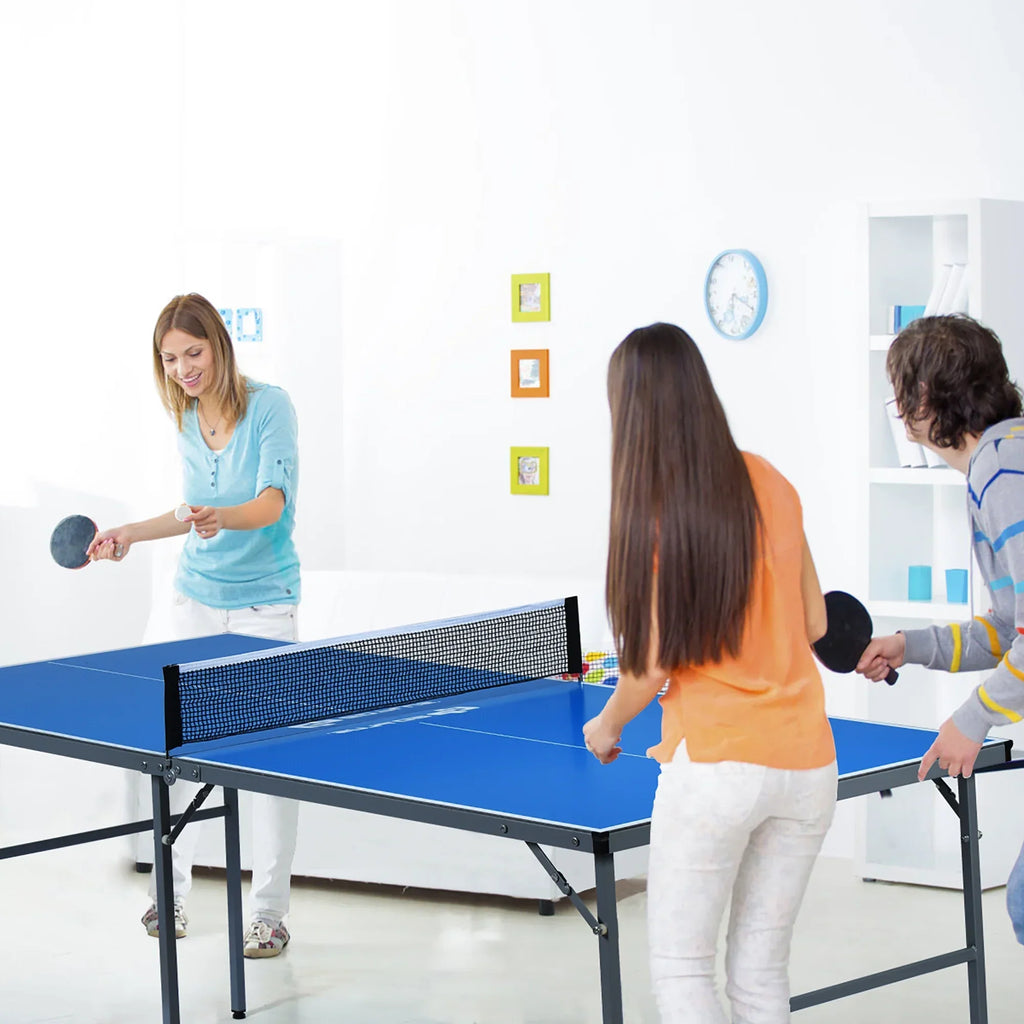 Nouveauté 2026 – Table de ping-pong portable Goplus (15 x 7,5 cm) avec accessoires, pour une utilisation intérieure et extérieure
