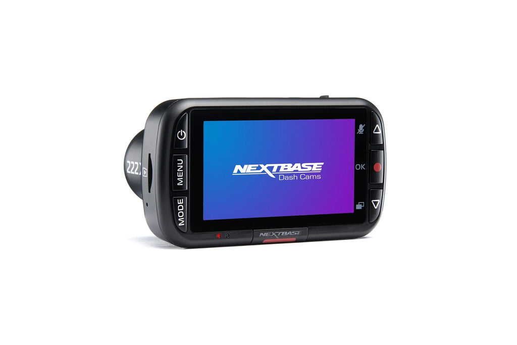 Nouveauté 2026 – Nextbase 222X Caméra de tableau de bord double compacte Avant et arrière Écran IPS HD 2,5", 1080p Full HD, Objectif à 6 couches, Noir, 0,17 lb assemblée