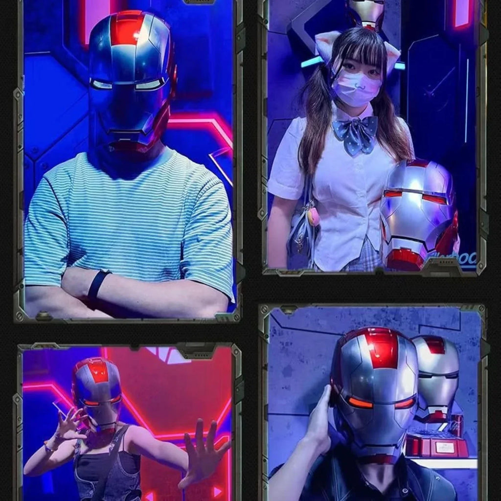 Nouveauté 2026 – Casque Iron Man ZUITEH , nouveau masque de super-héros Iron Man avec voix de Jarvis et ouverture/fermeture contrôlée par télécommande et tactile, objet de collection réaliste, masque de super-héros idéal pour Halloween, Noël, un anni