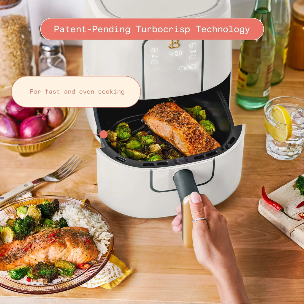 Nouveauté 2026 – Friteuse à air 3 pintes Beautiful avec technologie TurboCrisp, glaçage blanc par Drew Barrymore