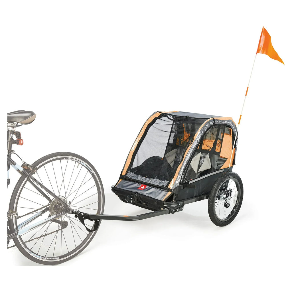 Nouveauté 2026 – Remorque vélo et poussette Allen Sports Deluxe pour 2 enfants, modèle AS2, verte