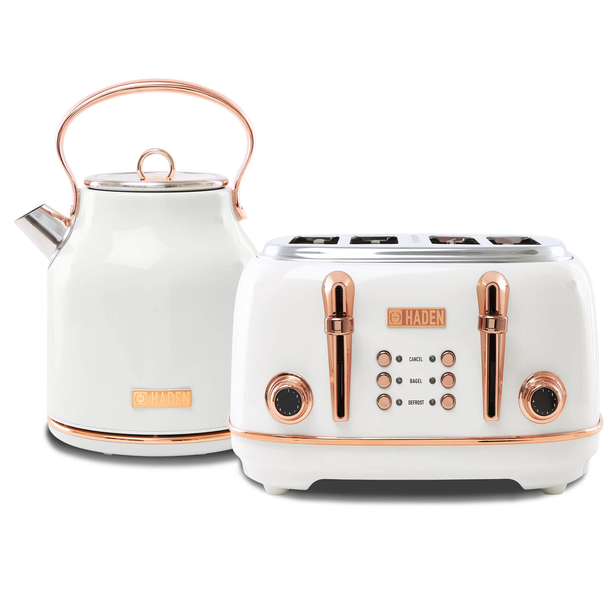 Nouveauté 2026 – Bouilloire électrique Haden Heritage 1500 1,7 W , finition noir mat avec accents cuivrés