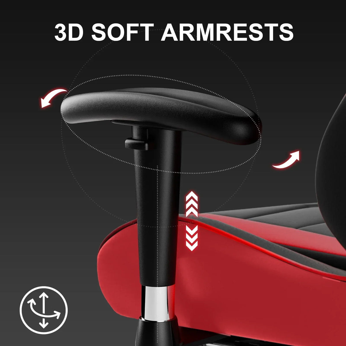 Nouveauté 2026 – Chaise de jeu GTRACING , chaise de bureau ergonomique avec soutien lombaire, revêtement en cuir PU, repose-pieds et appui-tête réglable, rouge