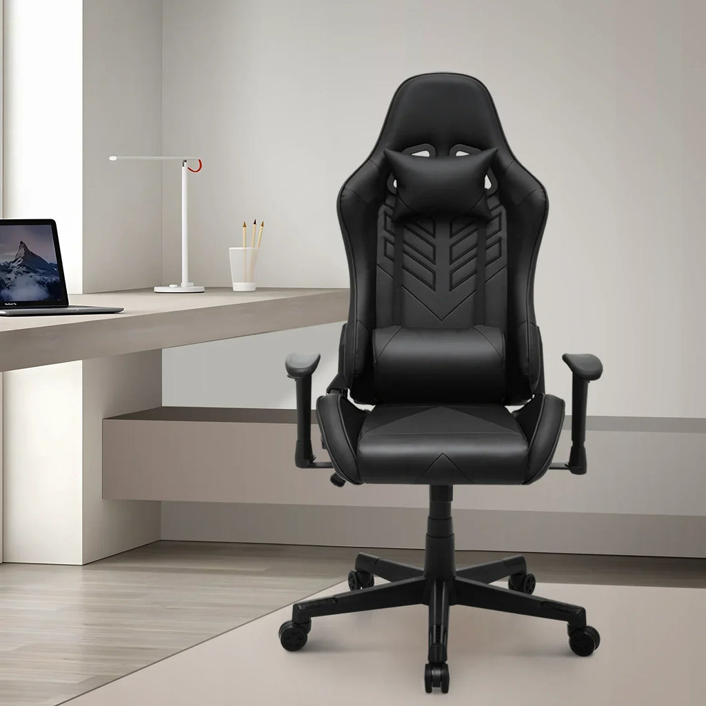 Nouveauté 2026 – Chaise de jeu ergonomique Magshion , chaise de jeu confortable, chaise de bureau en cuir, chaise de jeu pivotante et réglable, bleue