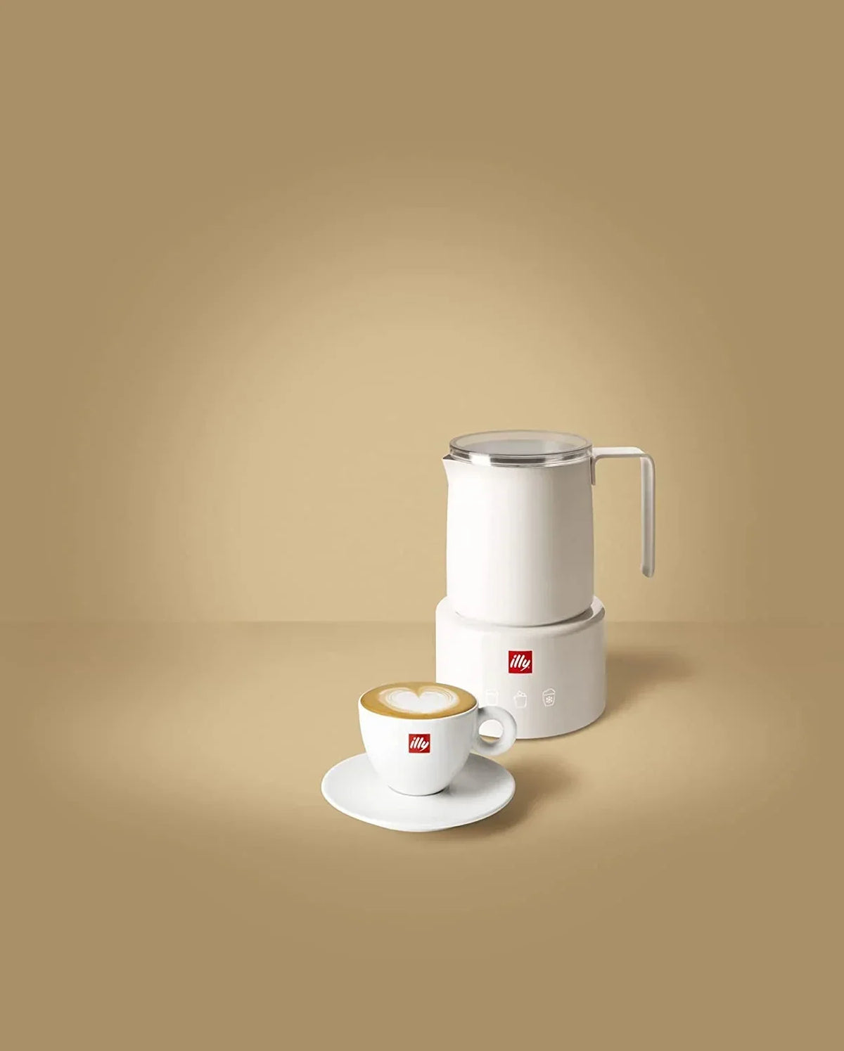Nouveauté 2026 – Mousseur à lait électrique illy - Noir et acier inoxydable