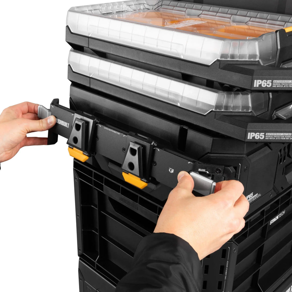 Nouveauté 2026 – Boîte à outils roulante ToughBuilt 2-en-1 portable avec roulettes et conception empilable