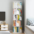 Nouveauté 2026 – Bibliothèque pivotante Bimiti 5 niveaux, rotation à 360°, 20 étagères, sur pied, blanche, 160 x 46 x 46 cm, pour adultes