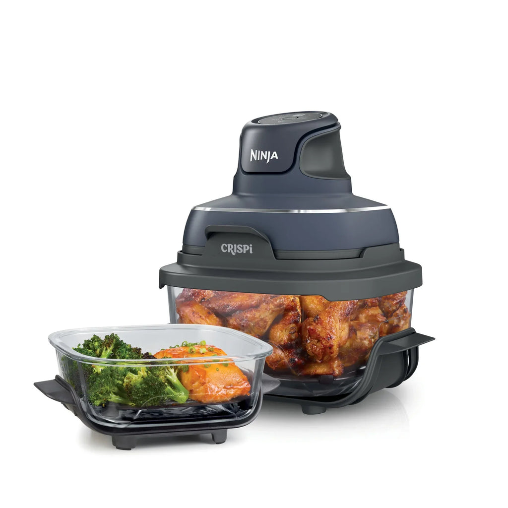 Nouveauté 2026 – Friteuse à air portable Ninja Crispi 4-en-1 en verre , récipients de 4 pintes et 6 tasses, Cyberspace