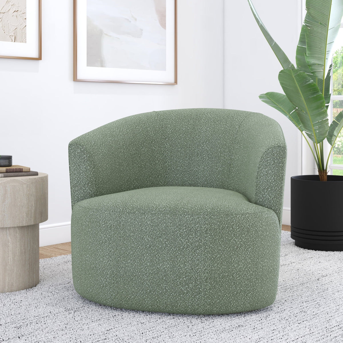 Nouveauté 2026 – Fauteuil pivotant Mainstays Boucle , taupe