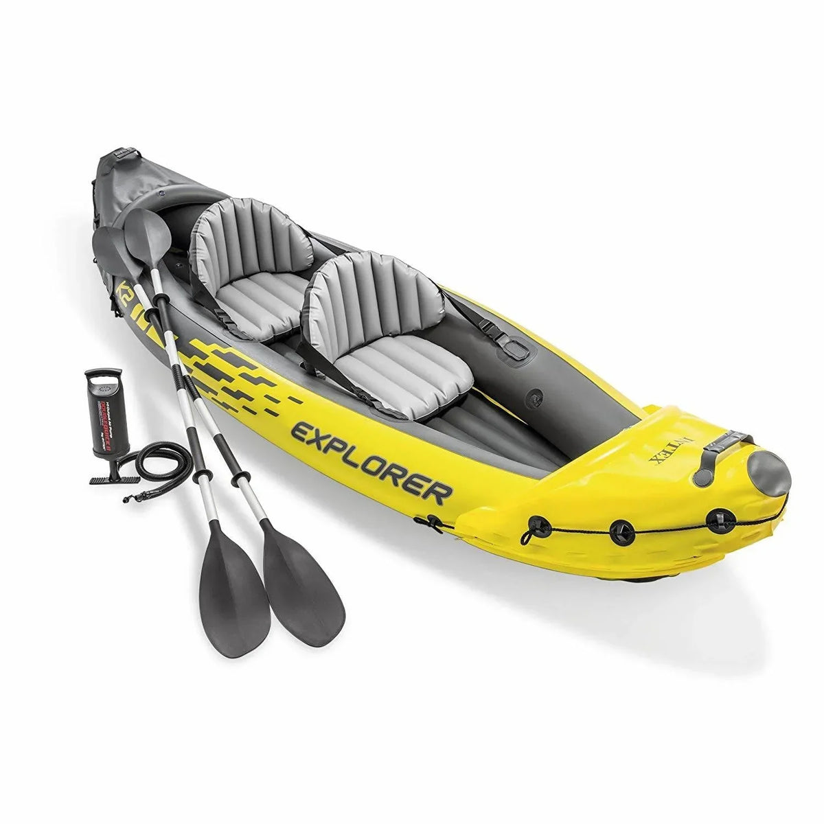 Nouveauté 2026 – Kayak gonflable Intex 2 places avec rames et pompe et kayak gonflable 1 place