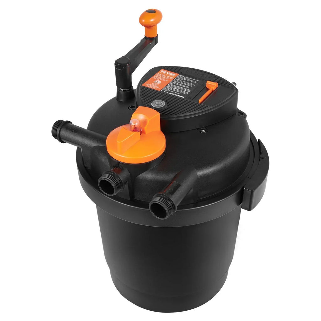 Nouveauté 2026 – Filtre à pression Bio pour bassins avec lampe UV-C 13 W, débit de 1580 GPH, pour bassins jusqu'à 1600 gallons, filtration biologique sous pression pour bassins de jardin, aquariums à carpes koï et fontaines