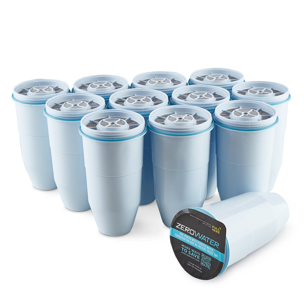 Nouveauté 2026 – Filtre à eau ZeroWater 5 étapes de rechange - Paquet de 12