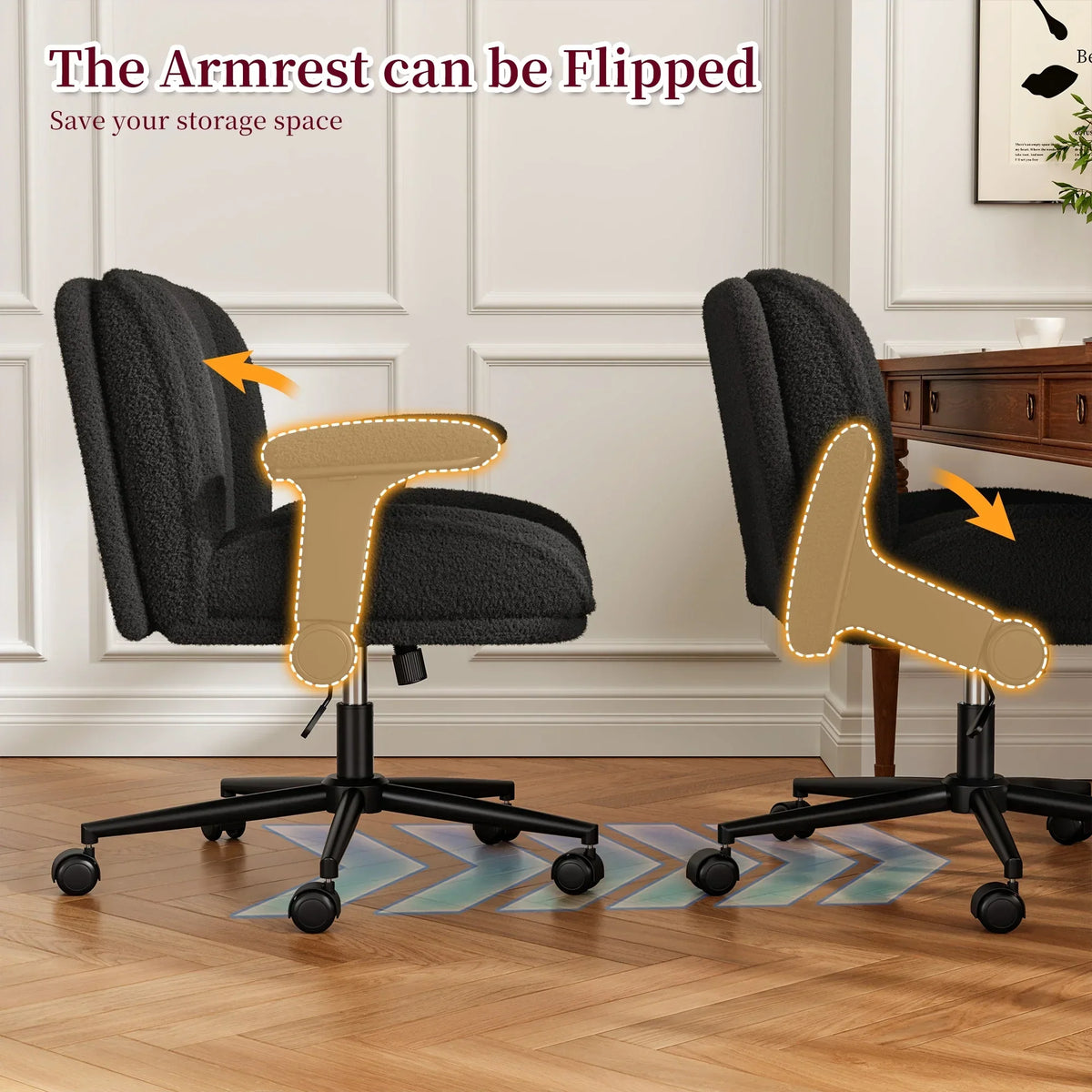 Nouveauté 2026 – Chaise de bureau Romorgniz Criss Cross avec accoudoirs réglables, soutien lombaire, dossier inclinable, coussin épais et roulettes. Idéale pour le bureau, les jeux vidéo, la lecture ou la coiffeuse. Couleur : blanc cassé