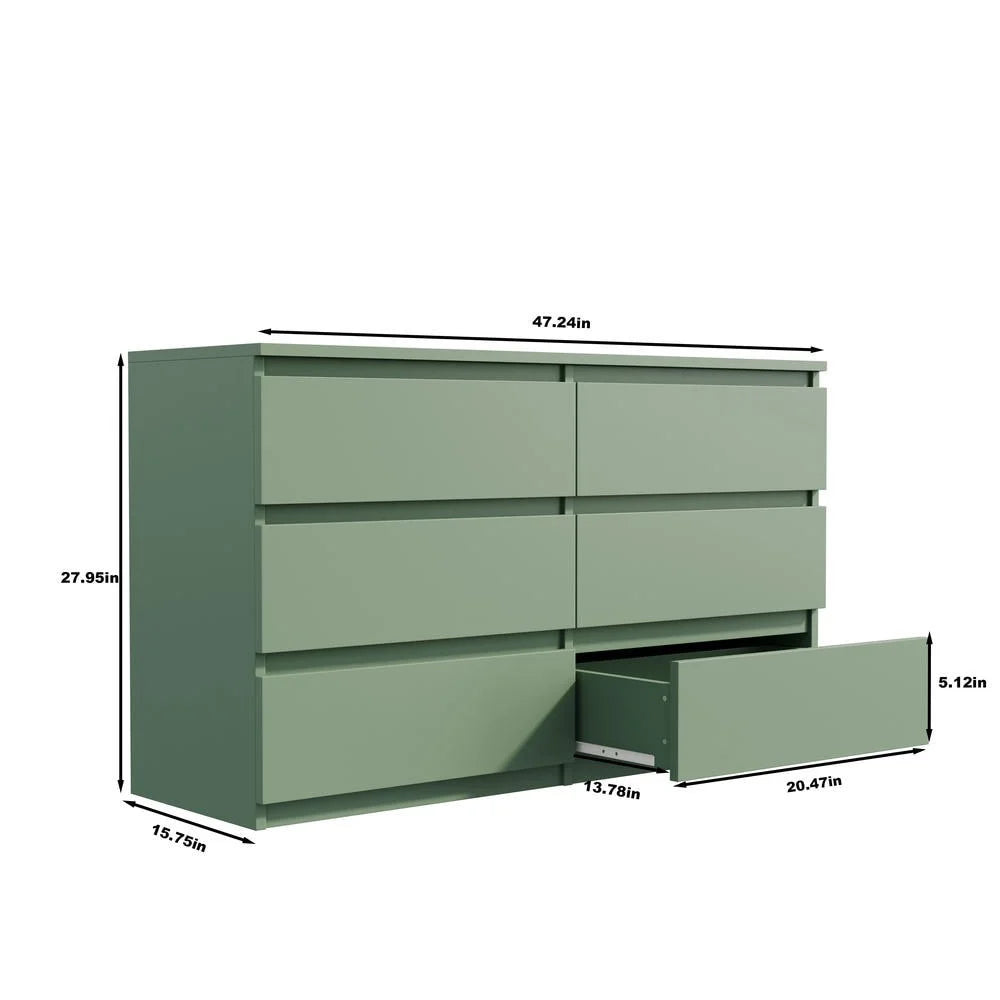 Nouveauté 2026 – Commode moderne Kadyn à 6 tiroirs, meuble en bois, commode pour chambre, meuble de rangement de cuisine avec tiroirs, commode (noire