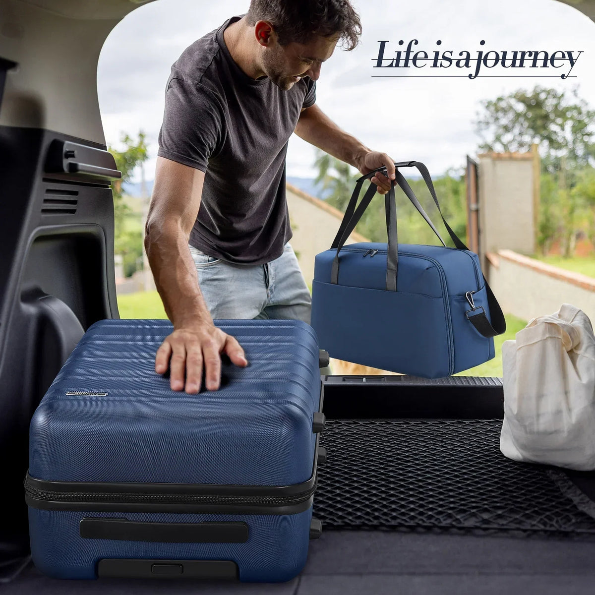 Nouveauté 2026 – Ensemble de bagages MIUSSE , 3 pièces : valise cabine 20 pouces à roulettes, coque rigide 100 % PC avec serrure TSA, conforme aux normes des compagnies aériennes, avec sac à dos de voyage pour hommes et femmes