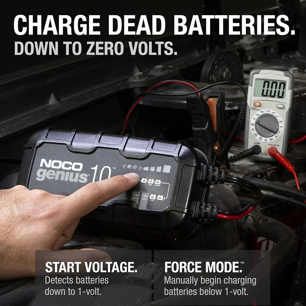 Nouveauté 2026 – NOCO GENIUS10 : Chargeur, mainteneur et désulfateur de batterie intelligent 10 A 6 V/12 V