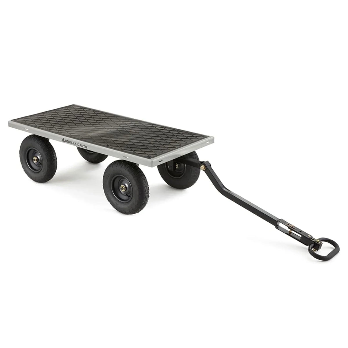Nouveauté 2026 – Chariot utilitaire en acier Gorilla Carts, capacité de 1000 lb, modèle n° GOR1001-Com, pneus pneumatiques de 13 pouces