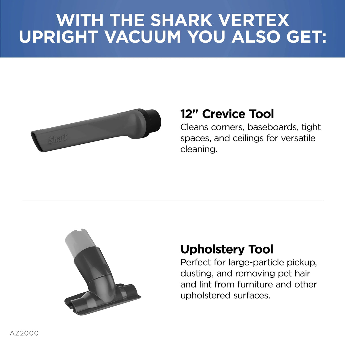 Nouveauté 2026 – Aspirateur vertical Shark Vertex DuoClean PowerFin , avec système Lift-Away™ et brosse autonettoyante, AZ2000