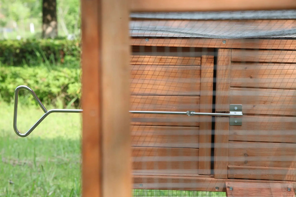 Nouveauté 2026 – Poulailler d'extérieur moyen en bois de 203 cm (80 pouces) avec nichoir, cage à volailles et clapier pour animaux de compagnie