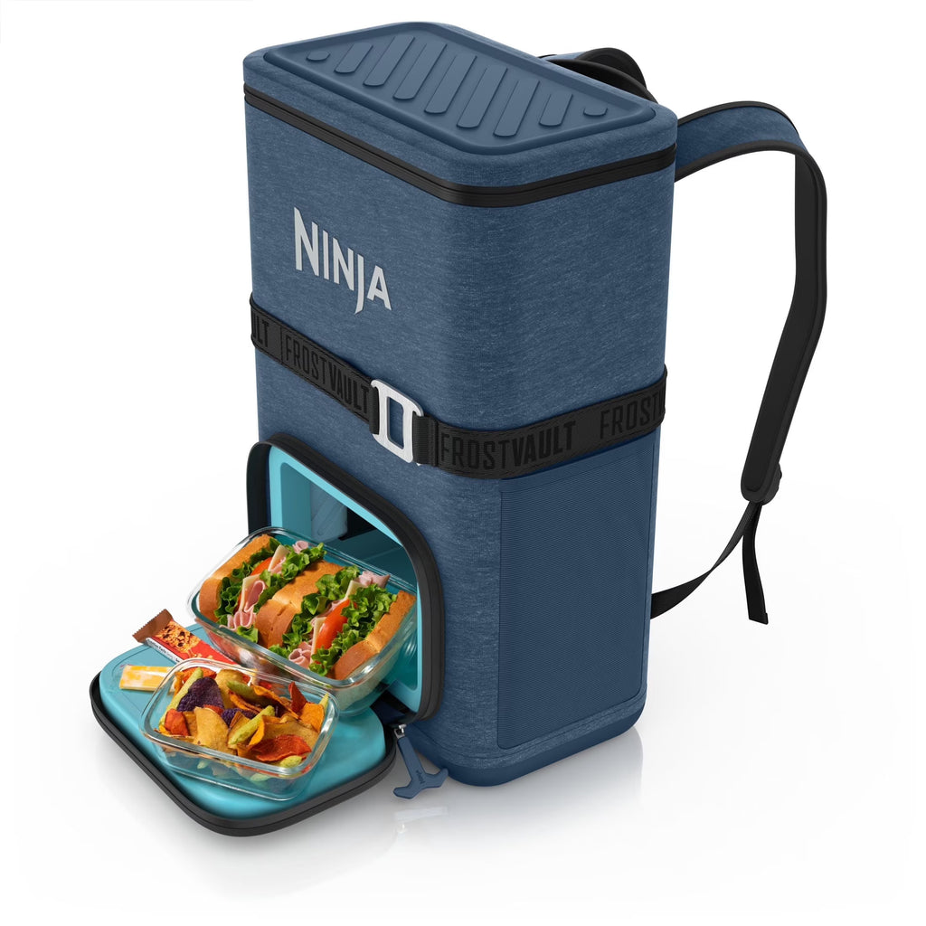 Nouveauté 2026 – Glacière souple Ninja Outdoor FrostVault Go 24 canettes avec zone froide et sèche, bleu bord de lac - FF124NV