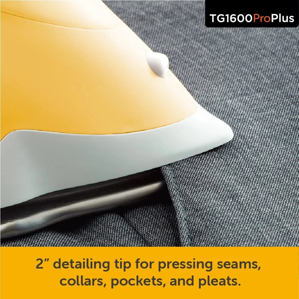 Nouveauté 2026 – Fer à repasser vapeur Oliso TG1600 Pro Plus 1800 W avec fonction SmartIron et levage automatique – idéal pour le repassage de vêtements, la couture, le quilting et les loisirs créatifs | Semelle en céramique Diamond-Flow, jaune