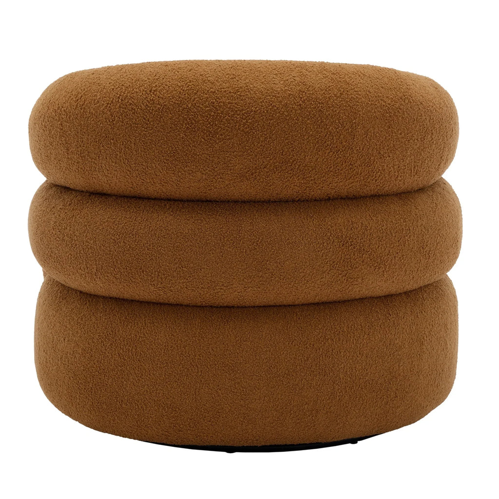 Nouveauté 2026 – Fauteuil pivotant 360" pour salon, fauteuil tonneau bouclé, canapé une place, fauteuil de lecture, vert sauge