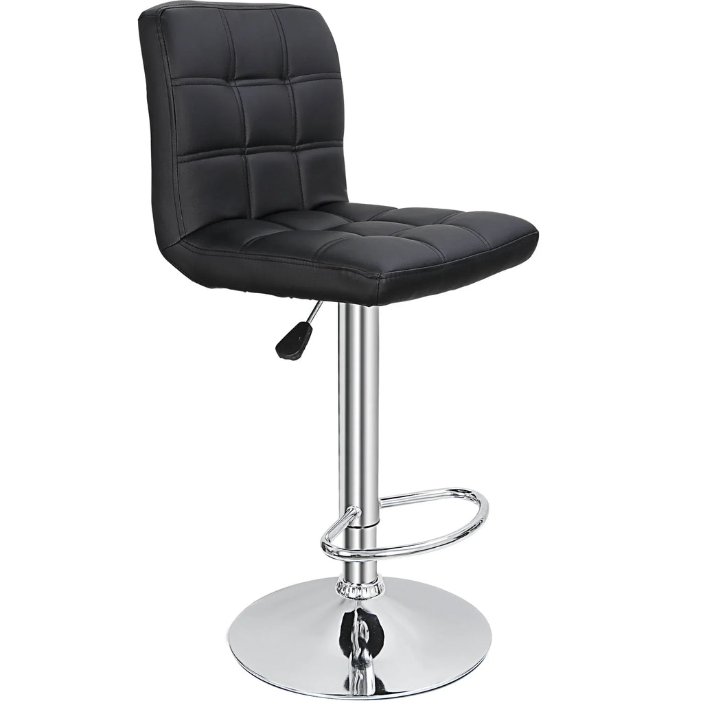 Nouveauté 2026 – Ensemble de 4 tabourets de bar ZENY , coussin moelleux, structure en métal, pivotants, 61-81 cm, noir