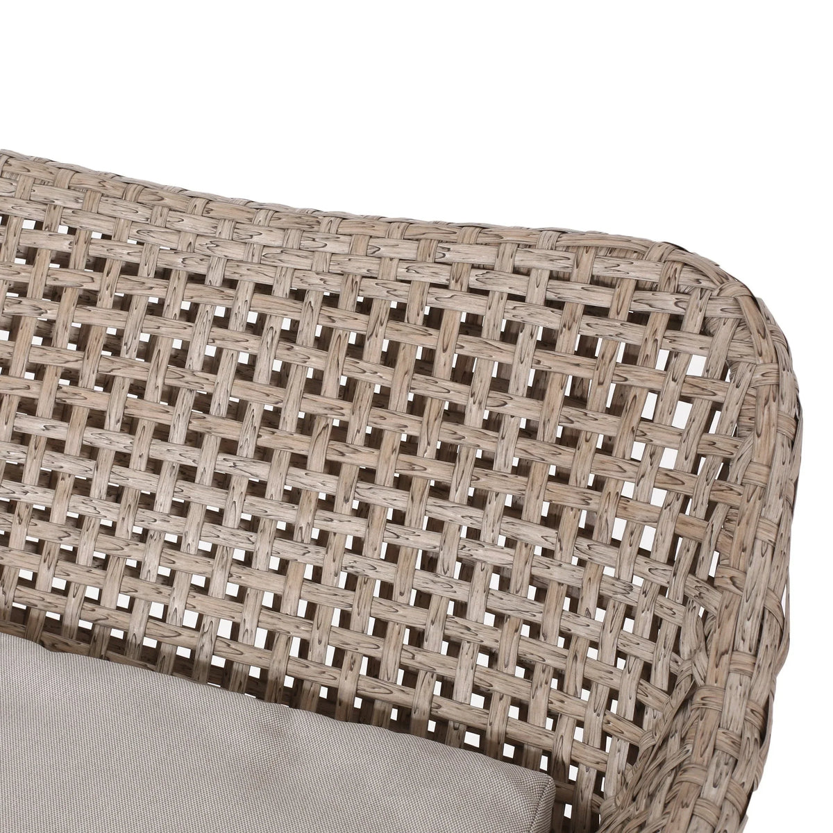Nouveauté 2026 – Tabourets de bar d'extérieur Verano en résine tressée et métal avec coussin, lot de 4, coloris marron et beige