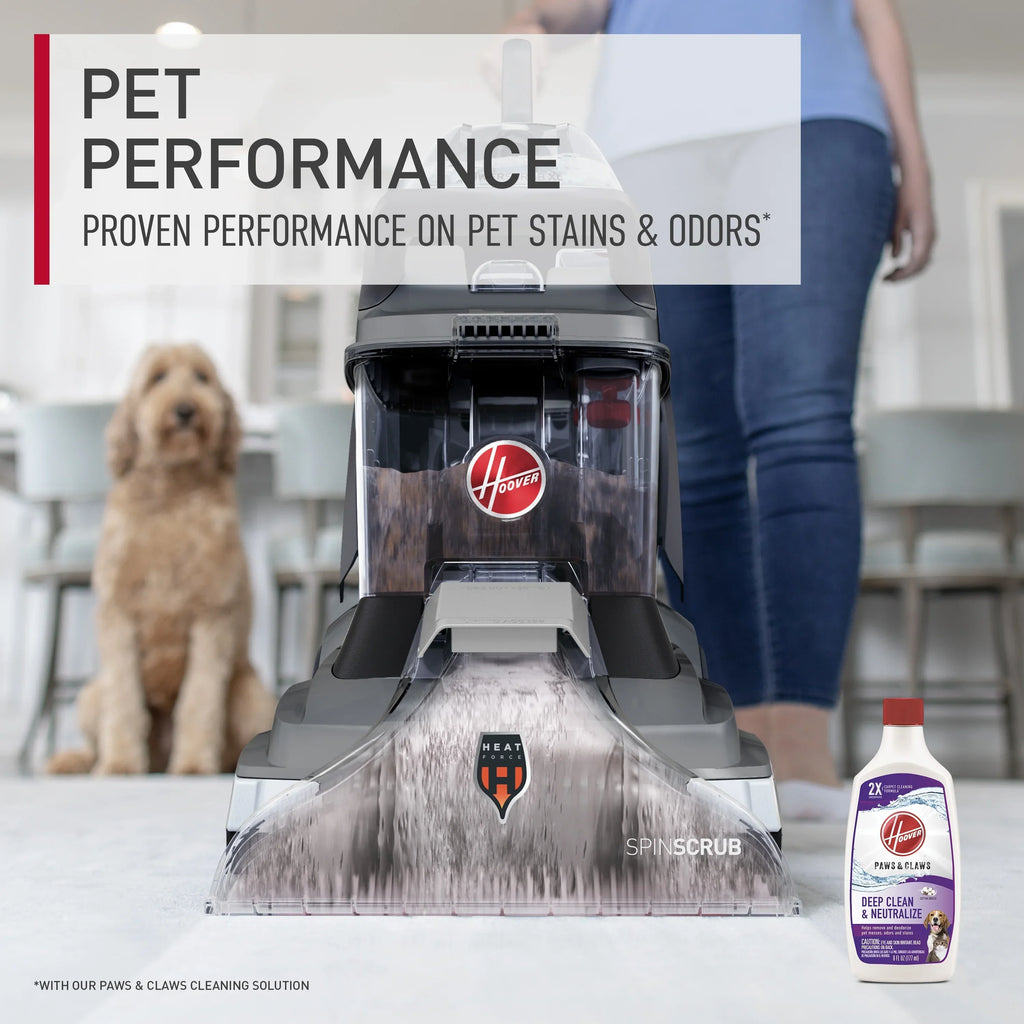 Nouveauté 2026 – Hoover PowerScrub XL, nettoyeur de tapis vertical, shampouineuse pour tapis, moquettes et tissus d'ameublement, séchage rapide, accessoire pour tissus d'ameublement, FH68010